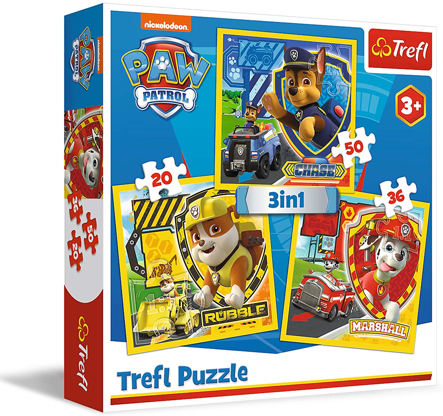 Trefl 4 In 1 35 48 54 and 70 Piece PAW Patrol Always On Time Jigsaw Puzzle NEW 