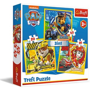 Trefl (34839) - "Paw Patrol" - 20 36 50 pieces puzzle