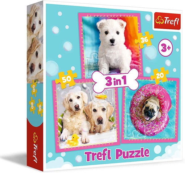 Trefl (34845) - "Dogs" - 20 36 50 pieces puzzle