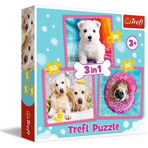 Trefl (34845) - "Dogs" - 20 36 50 pieces puzzle