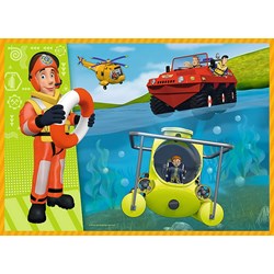 Trefl (34311) - "Fireman Sam to the Rescue" - 35 48 54 70 pieces puzzle