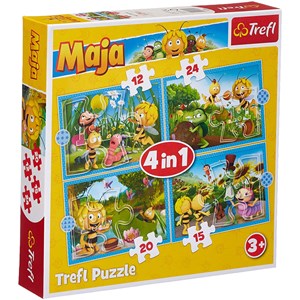 Trefl (34356) - "Maya the Bee Adventures" - 12 15 20 24 pieces puzzle