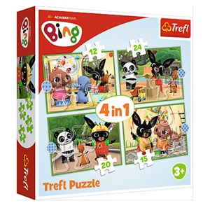 Trefl (34357) - "Bing's Happy Day" - 12 15 20 24 pieces puzzle