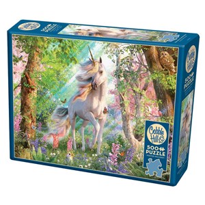 Cobble Hill (85084) - David Penfound: "Unicorn in the Woods" - 500 pieces puzzle