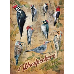 Cobble Hill (85007) - Susan Bourdet: "Notable Woodpeckers" - 500 pieces puzzle