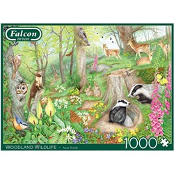 Falcon (11322) - Anne Searle: "Woodland Wildlife" - 1000 pieces puzzle