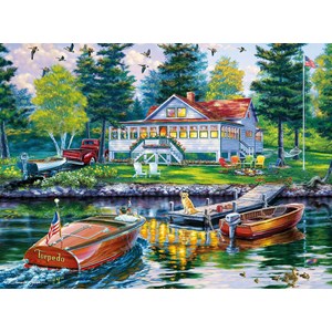 Buffalo Games (11243) - Darrell Bush: "Cottage Retreat" - 1000 pieces puzzle