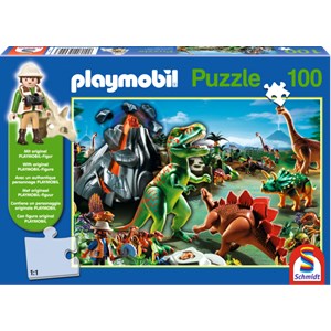 Schmidt Spiele (56042) - "In Dino Country" - 100 pieces puzzle