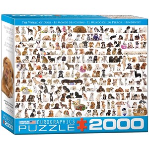 Eurographics (8220-0581) - "The World of Dogs" - 2000 pieces puzzle