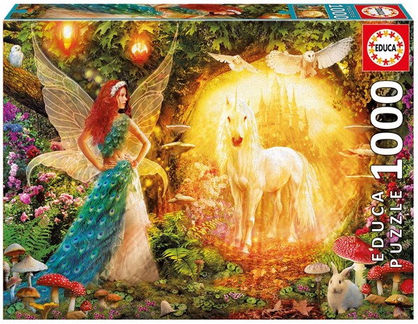 Educa (16750) - Jan Patrik Krasny: "Peacock Feather Fairy" - 1000 pieces puzzle