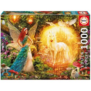 Educa (16750) - Jan Patrik Krasny: "Peacock Feather Fairy" - 1000 pieces puzzle