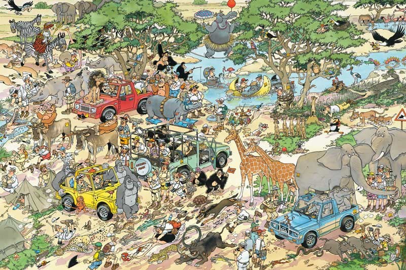 Jumbo - Jan van Haasteren: "Safari" - 1500 pieces puzzle