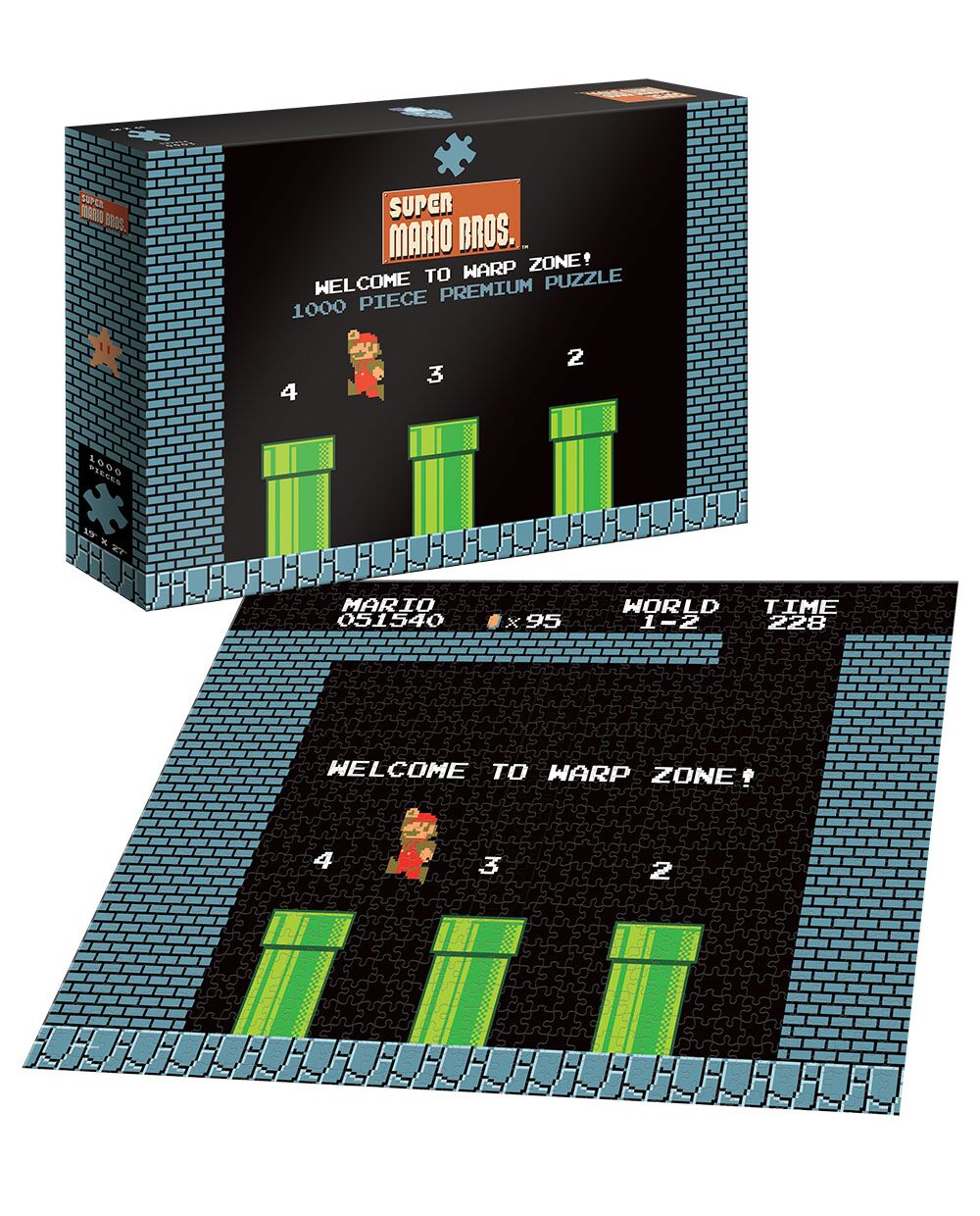 NEW USAopoly Super Mario Bros World 1-2 Welcome To Warp Zone 1000 Piece Puzzle 
