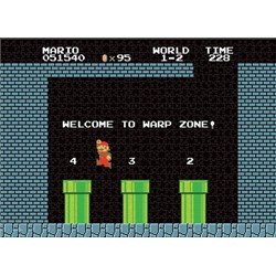 USAopoly (PZ005-482) - "Super Mario 1-2 Welcome to Warp Level" - 1000 pieces puzzle