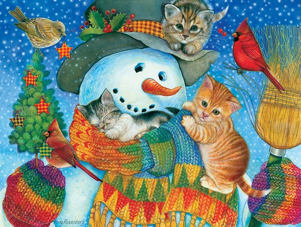 SunsOut (71984) - Amy Rosenberg: "Snowman Cuddles" - 500 pieces puzzle