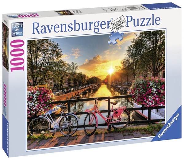 Ravensburger (19606) - "Bicycles in Amsterdam" - 1000 pieces puzzle