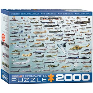 Eurographics (8220-0578) - "Evolution of Military Aircraft" - 2000 pieces puzzle