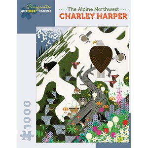 Pomegranate (AA927) - Charley Harper: "The Alpine Northwest" - 1000 pieces puzzle