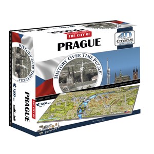 4D Cityscape (40062) - "Prague, Czech Rep" - 1200 pieces puzzle