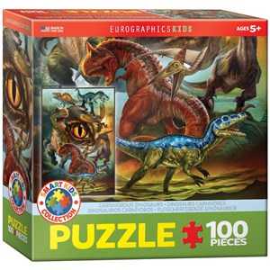 Eurographics (6100-0359) - "Carnivorous Dinosaurs" - 100 pieces puzzle