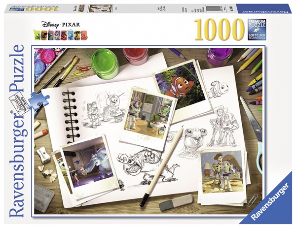 Ravensburger (19603) - "Sketches - Disney / Pixar" - 1000 pieces puzzle