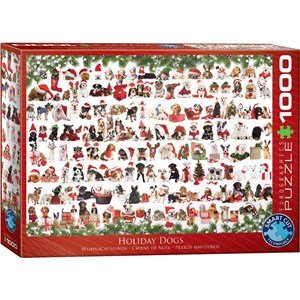 Eurographics (6000-0939) - "Holiday Dogs" - 1000 pieces puzzle