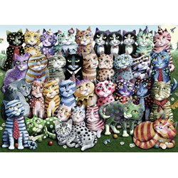 Ravensburger (19726) - "Cat Family Reunion" - 1000 pieces puzzle