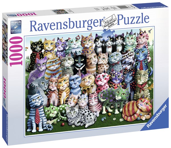 Ravensburger (19726) - "Cat Family Reunion" - 1000 pieces puzzle