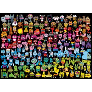 Heye (29786) - Jon Burgerman: "Doodle Rainbow" - 1000 pieces puzzle