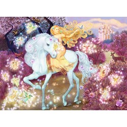 Ravensburger (13833) - "Riding in the Woods" - 100 pieces puzzle