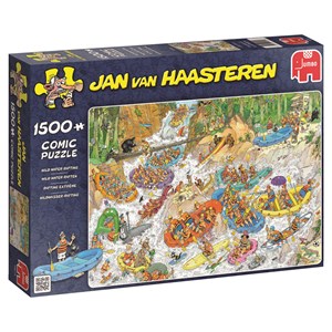 Jumbo (19015) - Jan van Haasteren: "Wild Water Rafting" - 1500 pieces puzzle