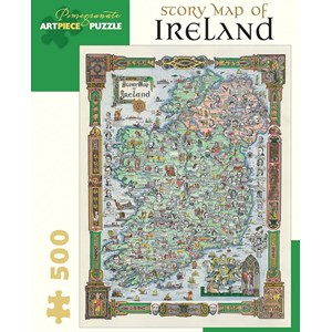 Pomegranate (AA852) - "Story Map Of Ireland" - 500 pieces puzzle
