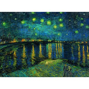 Clementoni (39344) - Vincent van Gogh: "Starry Night on the Rhone" - 1000 pieces puzzle