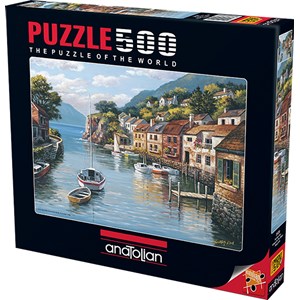 Anatolian (3535) - Sung Kim: "Village on the Water" - 500 pieces puzzle