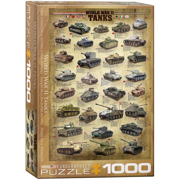 Eurographics (6000-0388) - "World War II Tanks" - 1000 pieces puzzle