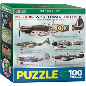 Eurographics (8104-0559) - "WWII Great Fighter Aircraft" - 100 pieces puzzle