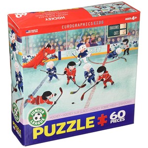 Eurographics (6060-0486) - "Junior League Hockey" - 60 pieces puzzle