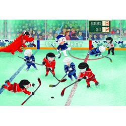 Eurographics (6060-0486) - "Junior League Hockey" - 60 pieces puzzle