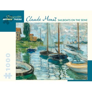 Pomegranate (AA973) - Claude Monet: "Sailboats On Seine" - 1000 pieces puzzle