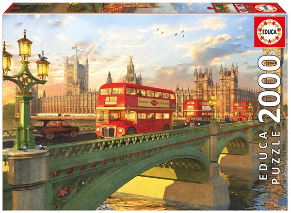 Educa (16777) - Dominic Davison: "Westminster Bridge, London" - 2000 pieces puzzle