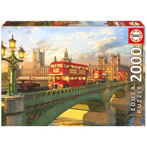 Educa (16777) - Dominic Davison: "Westminster Bridge, London" - 2000 pieces puzzle