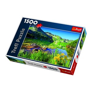 Trefl (260892) - Jan Wlodarczyk: "Wielki Staw Lake, the Tatras" - 1500 pieces puzzle