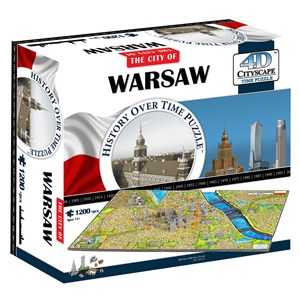 4D Cityscape (40064) - "Warsaw, Poland" - 1200 pieces puzzle