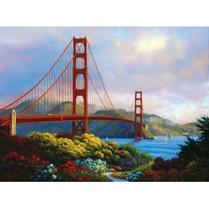 SunsOut (48505) - Charles White: "Morning at the Golden Gate" - 1000 pieces puzzle