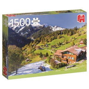 Jumbo (18587) - "Berner Oberland, Switzerland" - 1500 pieces puzzle