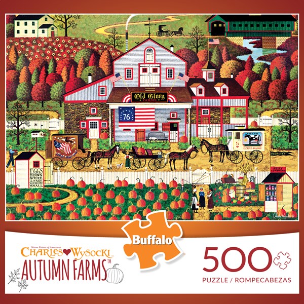 Buffalo Games (3871) - Charles Wysocki: "Autumn Farms" - 500 pieces puzzle