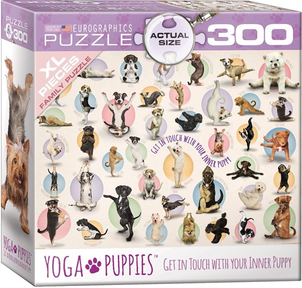 Eurographics (8300-0992) - "Yoga Puppies" - 300 pieces puzzle