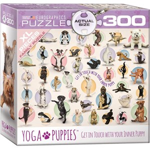 Eurographics (8300-0992) - "Yoga Puppies" - 300 pieces puzzle
