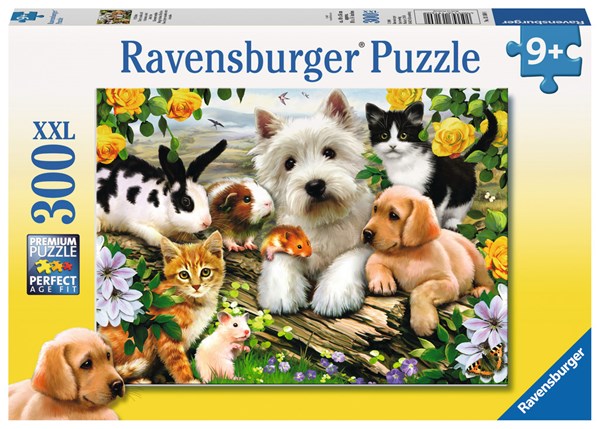 Ravensburger (13160) - Howard Robinson: "Happy Animal Buddies" - 300 pieces puzzle