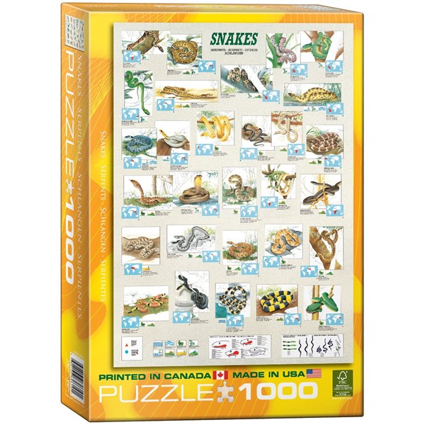 Eurographics (6000-2610) - "Snakes" - 1000 pieces puzzle